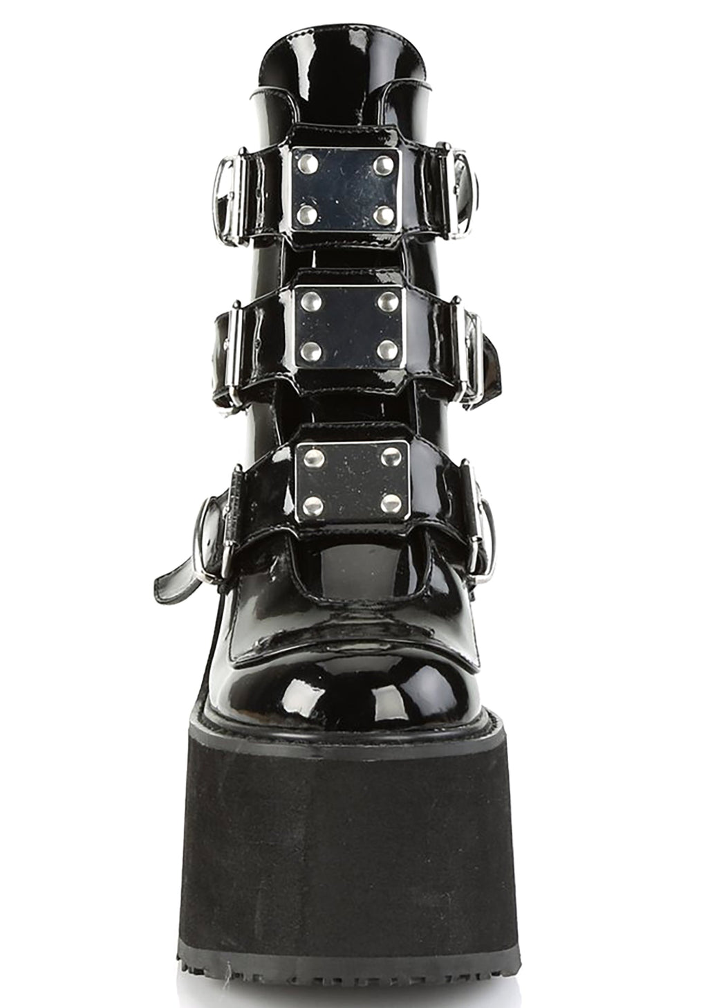  SWING 105 Dark Resistance Patent Black Platform Boots