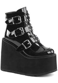  SWING 105 Dark Resistance Patent Black Platform Boots