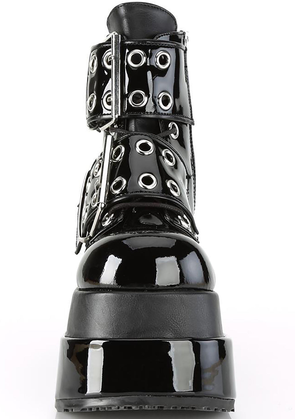  BEAR 104 Losing My Mind Patent Black Platform Boots