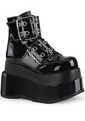  BEAR 104 Losing My Mind Patent Black Platform Boots
