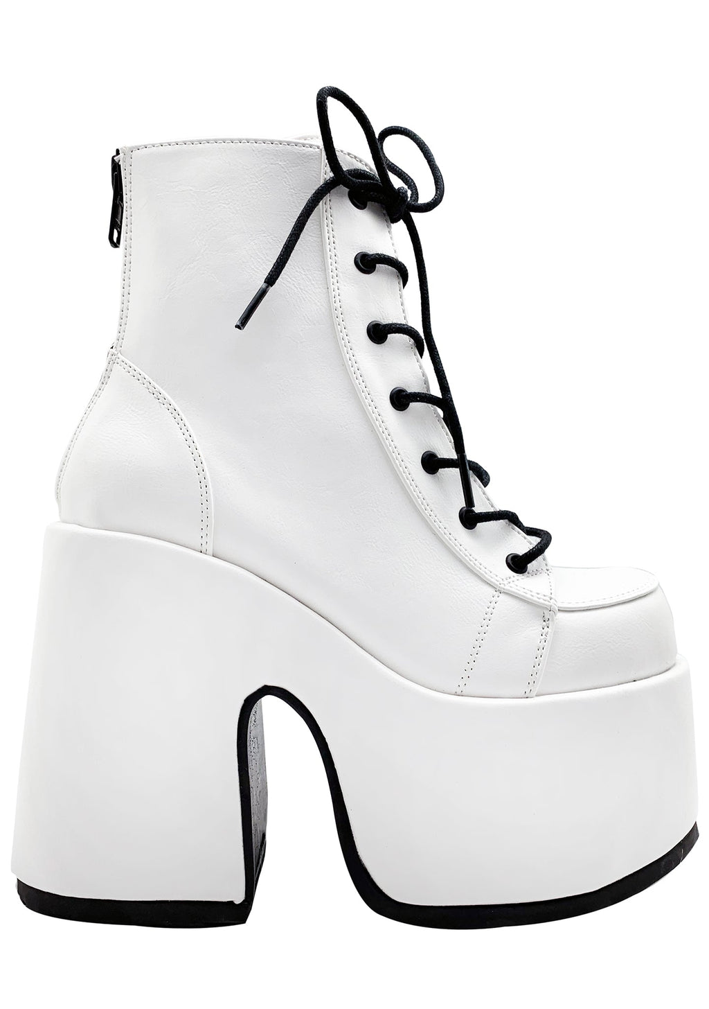  CAMEL 203 Deja Vu White Platform Boots