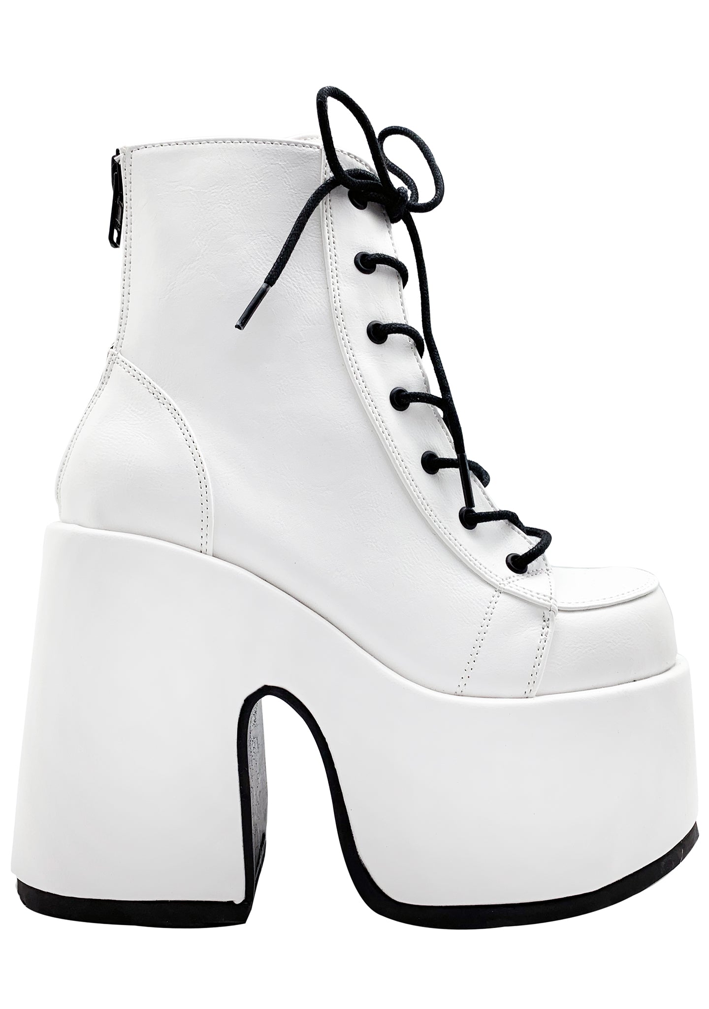  CAMEL 203 Deja Vu White Platform Boots