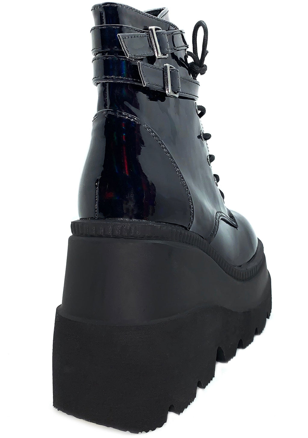  SHAKER 52 Hologram Black Platform Boots