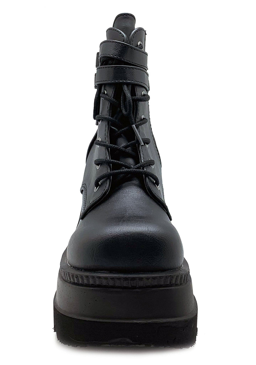  SHAKER 52 Damage Control Black Platform Boots