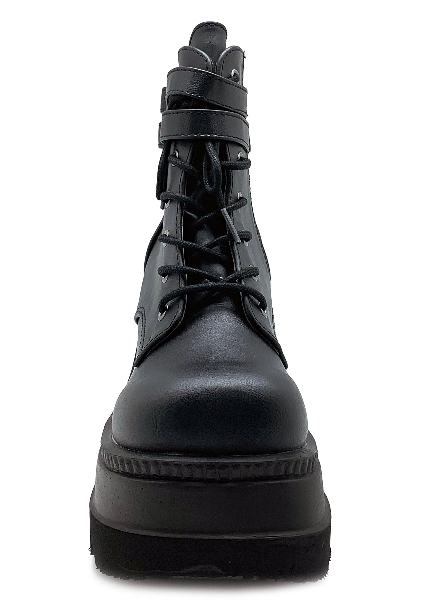  SHAKER 52 Damage Control Black Platform Boots