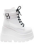  SHAKER 52 White Platform Boots