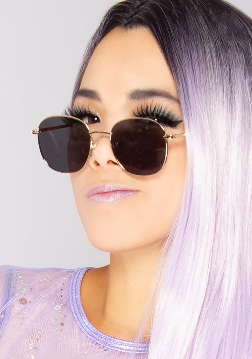  Avalon Sunglasses In Matte Gold/Grey