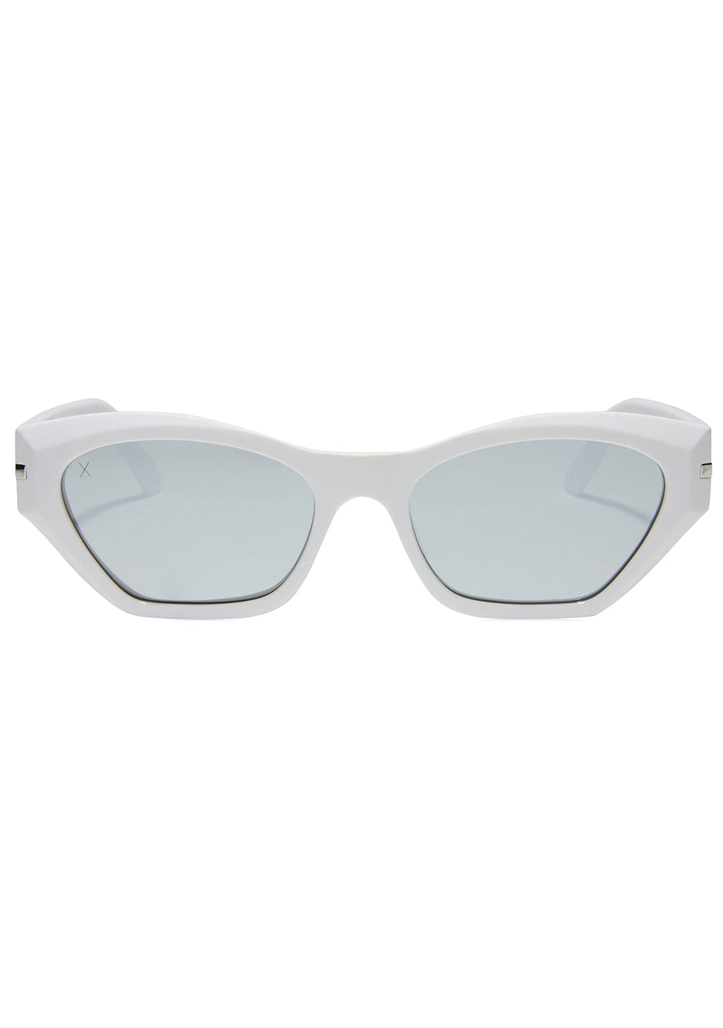  Sawtelle Polarized Sunglasses In Glossy White Silver Mirror