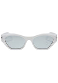  Sawtelle Polarized Sunglasses In Glossy White Silver Mirror