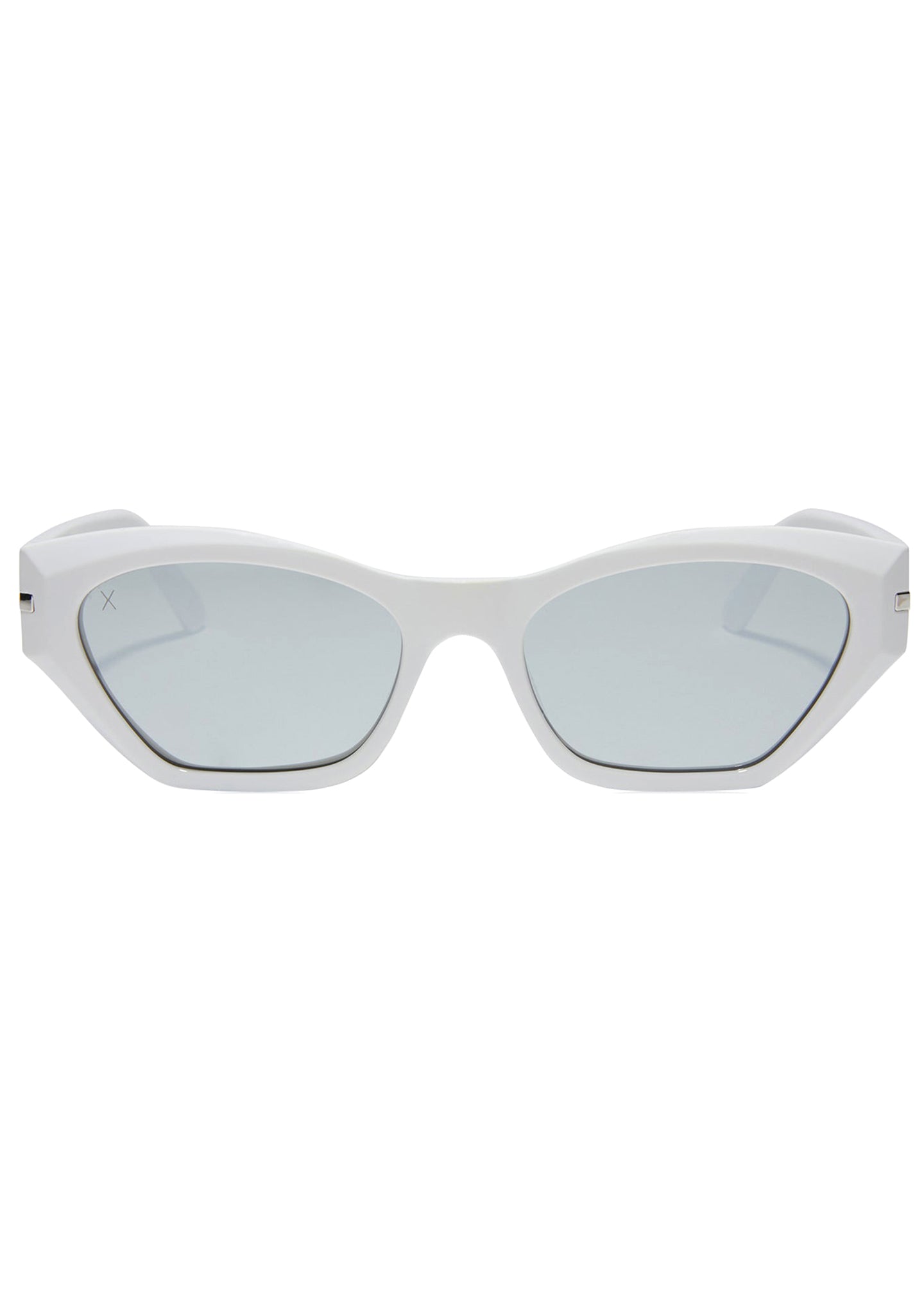  Sawtelle Polarized Sunglasses In Glossy White Silver Mirror