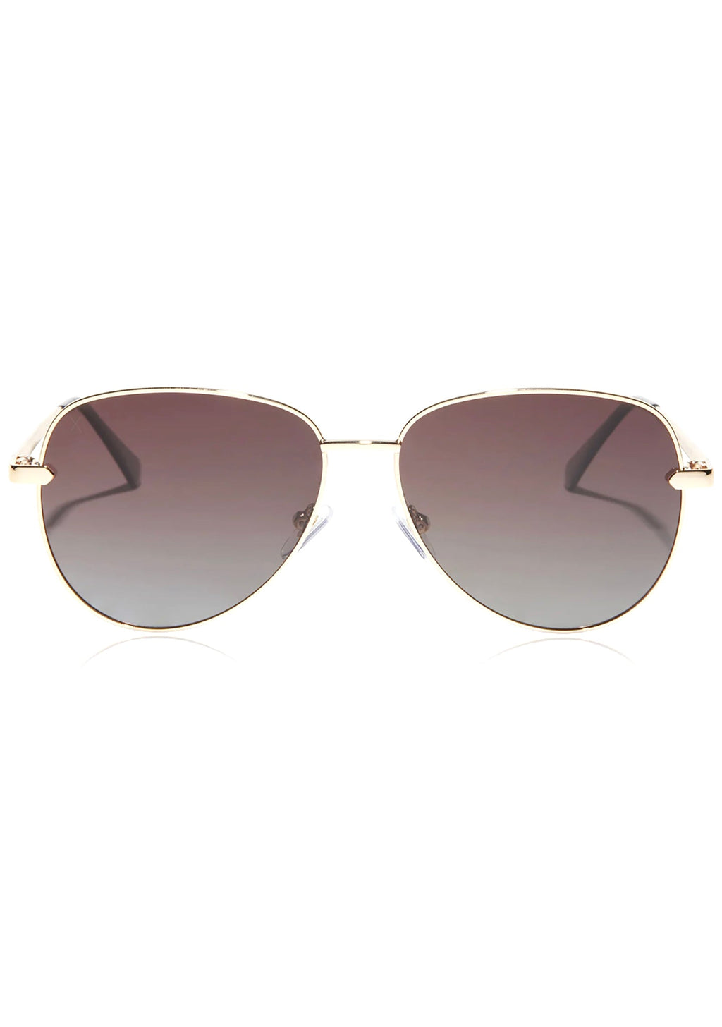 X Les Do Makeup After Party Polarized Sunglasses In Gold/Brown Gradient