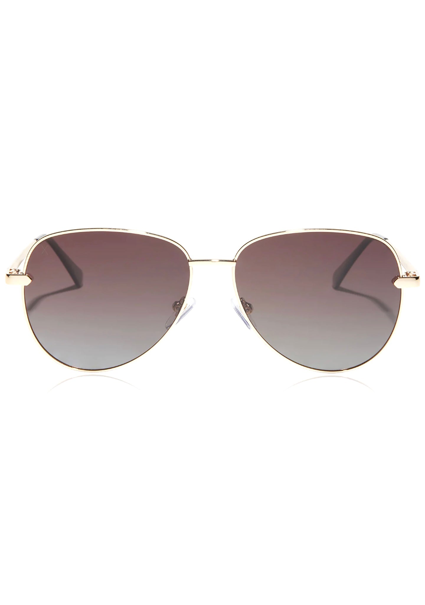  X Les Do Makeup After Party Polarized Sunglasses In Gold/Brown Gradient