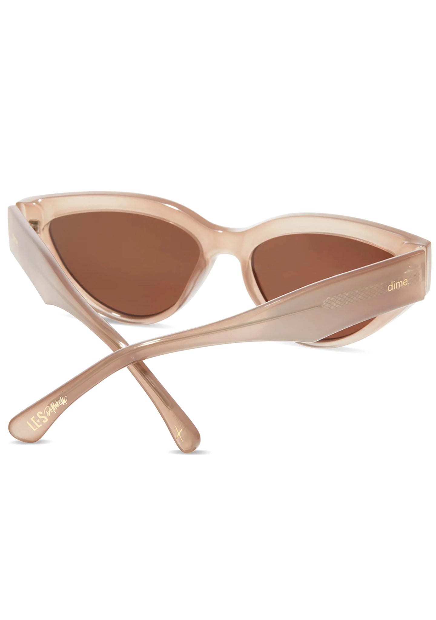  X Les Do Makeup Last Call Polarized Sunglasses In Milky Nude/Brown Gold Flash