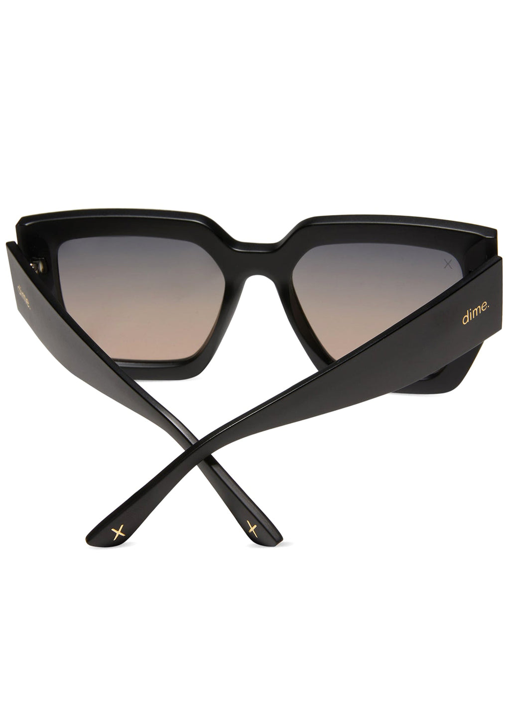  X Rissa G She's A 10 Polarized Sunglasses In Matte Black Orchid Gradient