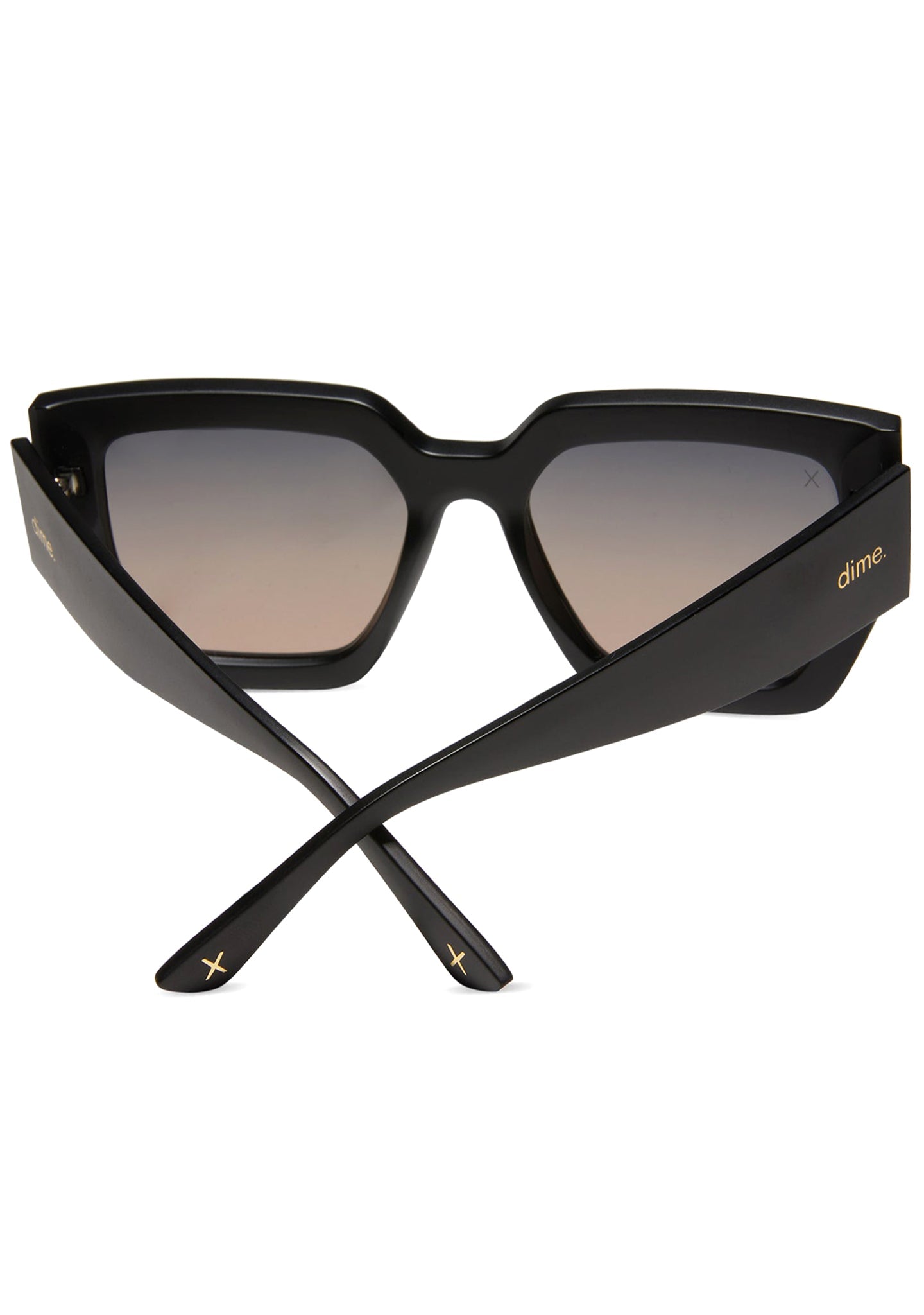  X Rissa G She's A 10 Polarized Sunglasses In Matte Black Orchid Gradient