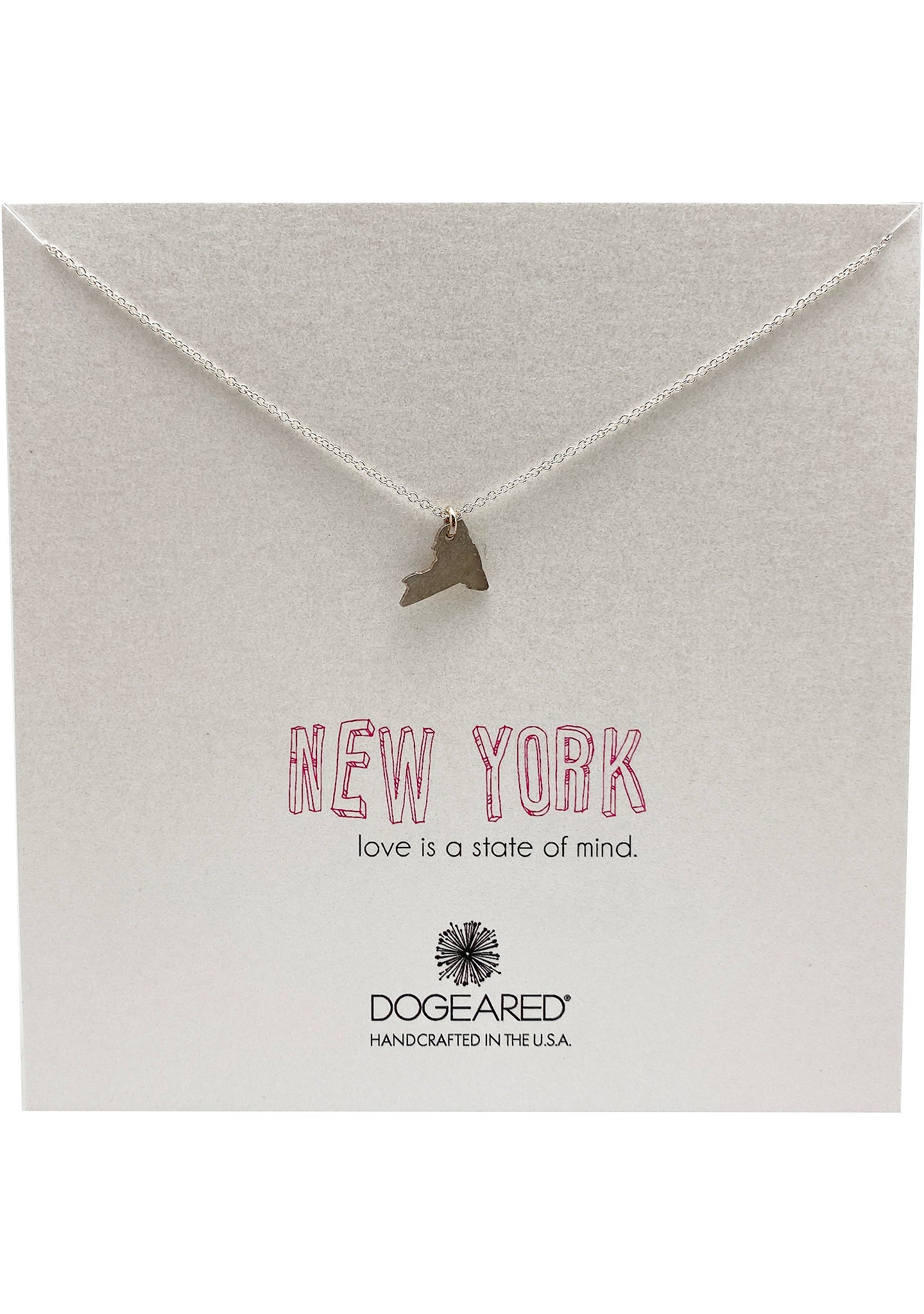  Love Is A State Of Mind New York Necklace In Silver