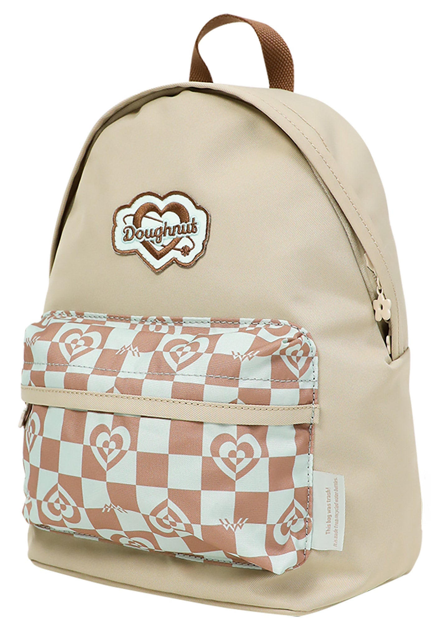  Kaleido Series Plus One Mini Backpack In Mushroom Checked