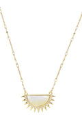  Sunset Reflection Mother Of Pearl Pendant Necklace
