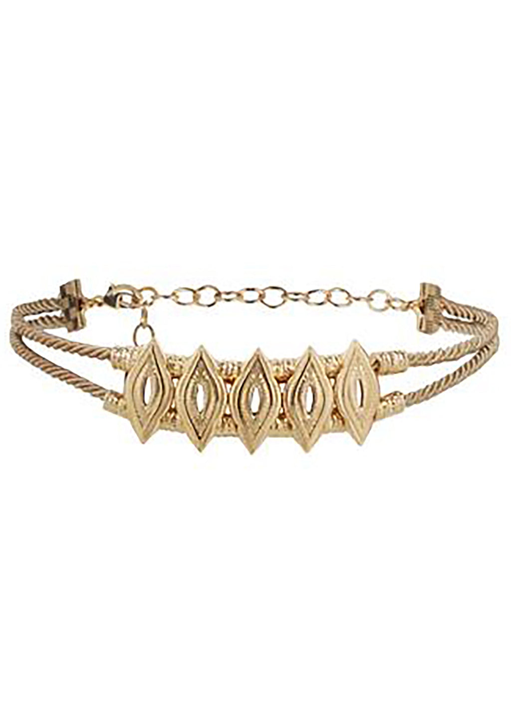  Industrial Choker In Tan/Gold