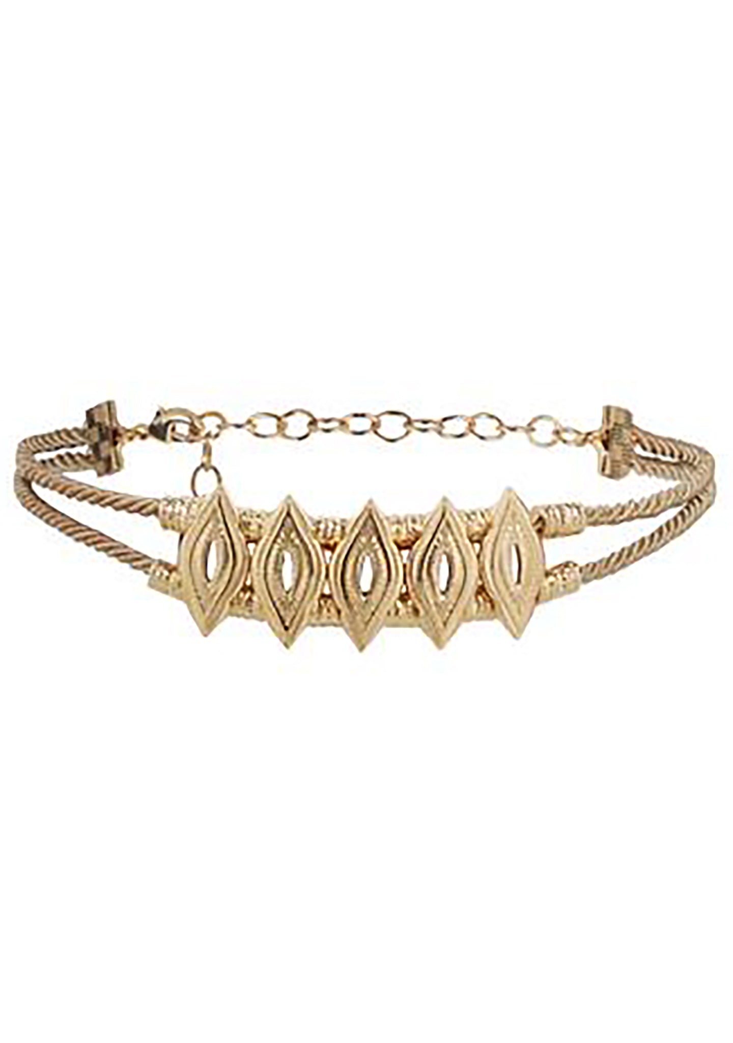  Industrial Choker In Tan/Gold