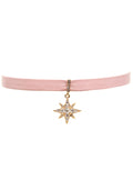  Stardust Crystal Choker In Pink/Gold