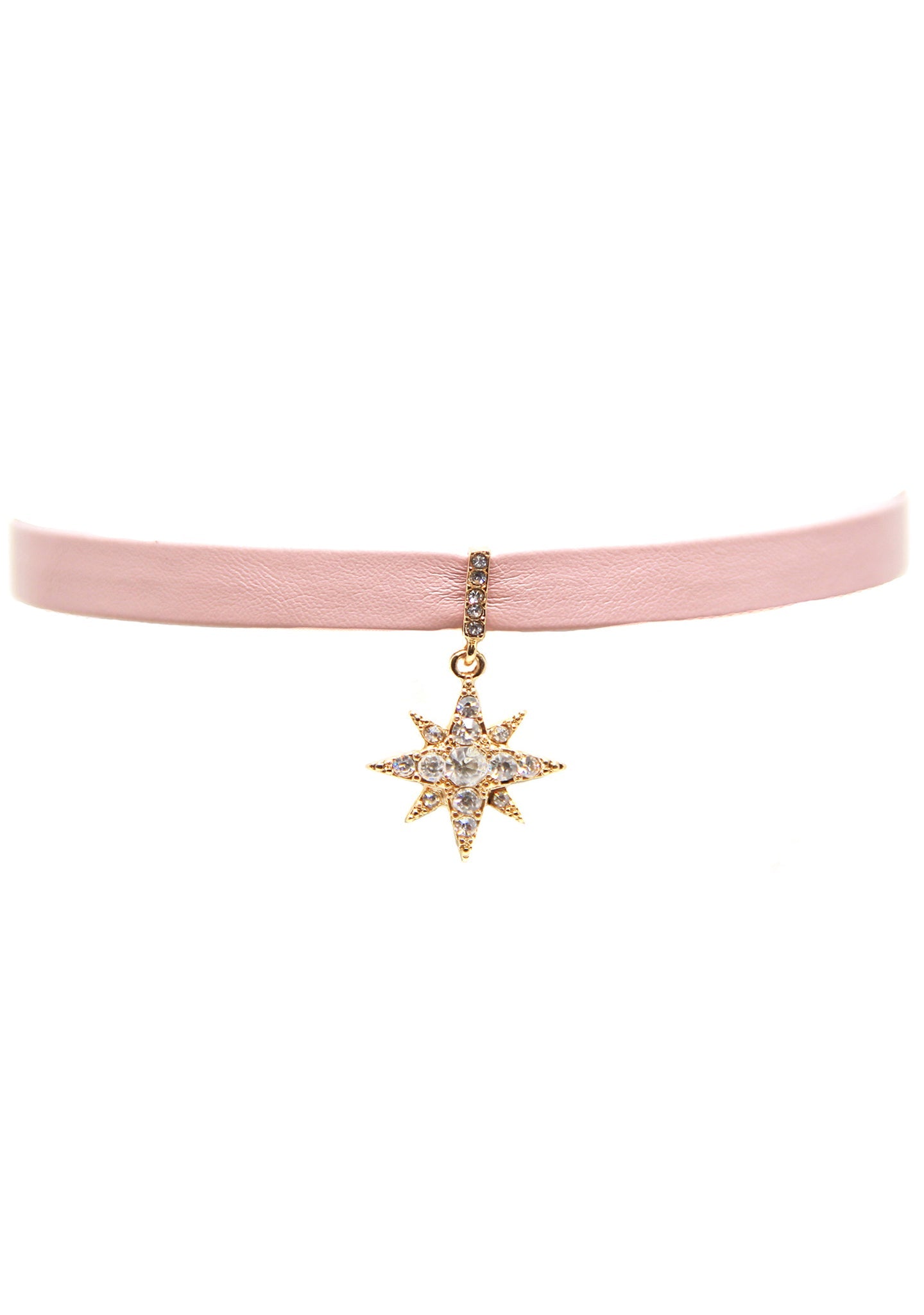  Stardust Crystal Choker In Pink/Gold