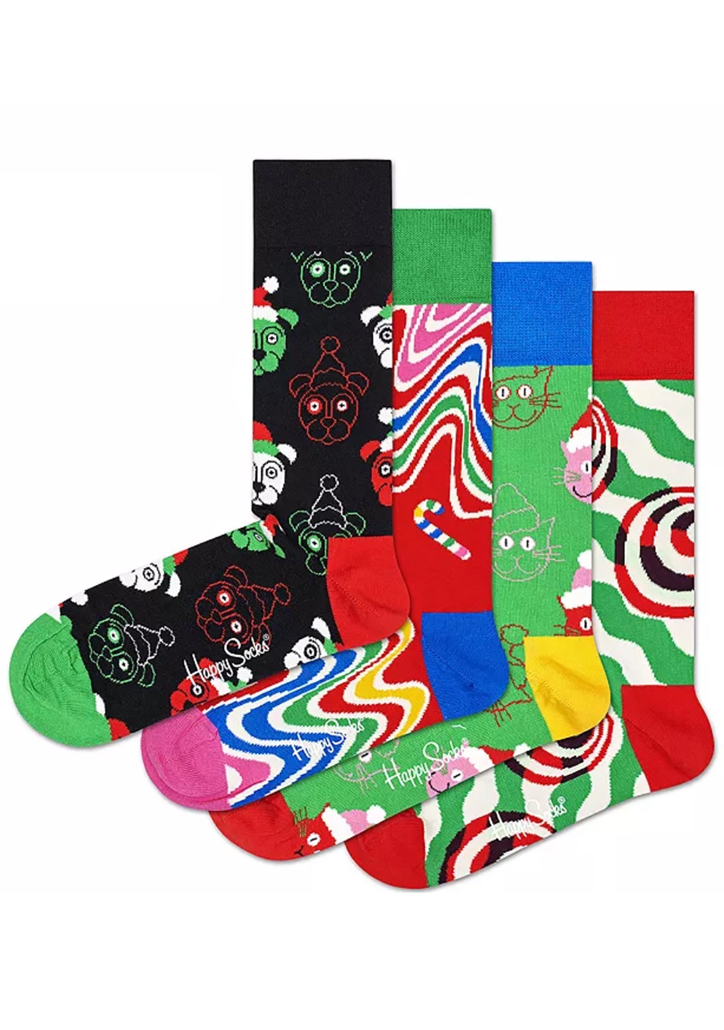 Happy Socks Psychedelic Candy Cane Socks Gift Box Set
