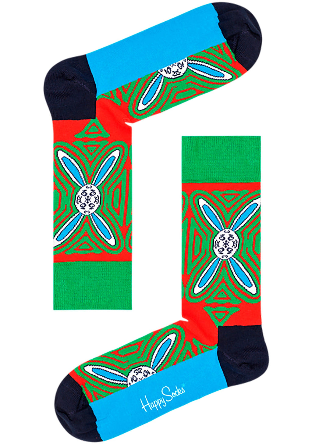 Happy Socks X Macaulay Culkin Christmas Psychedelic Rabbit Sock