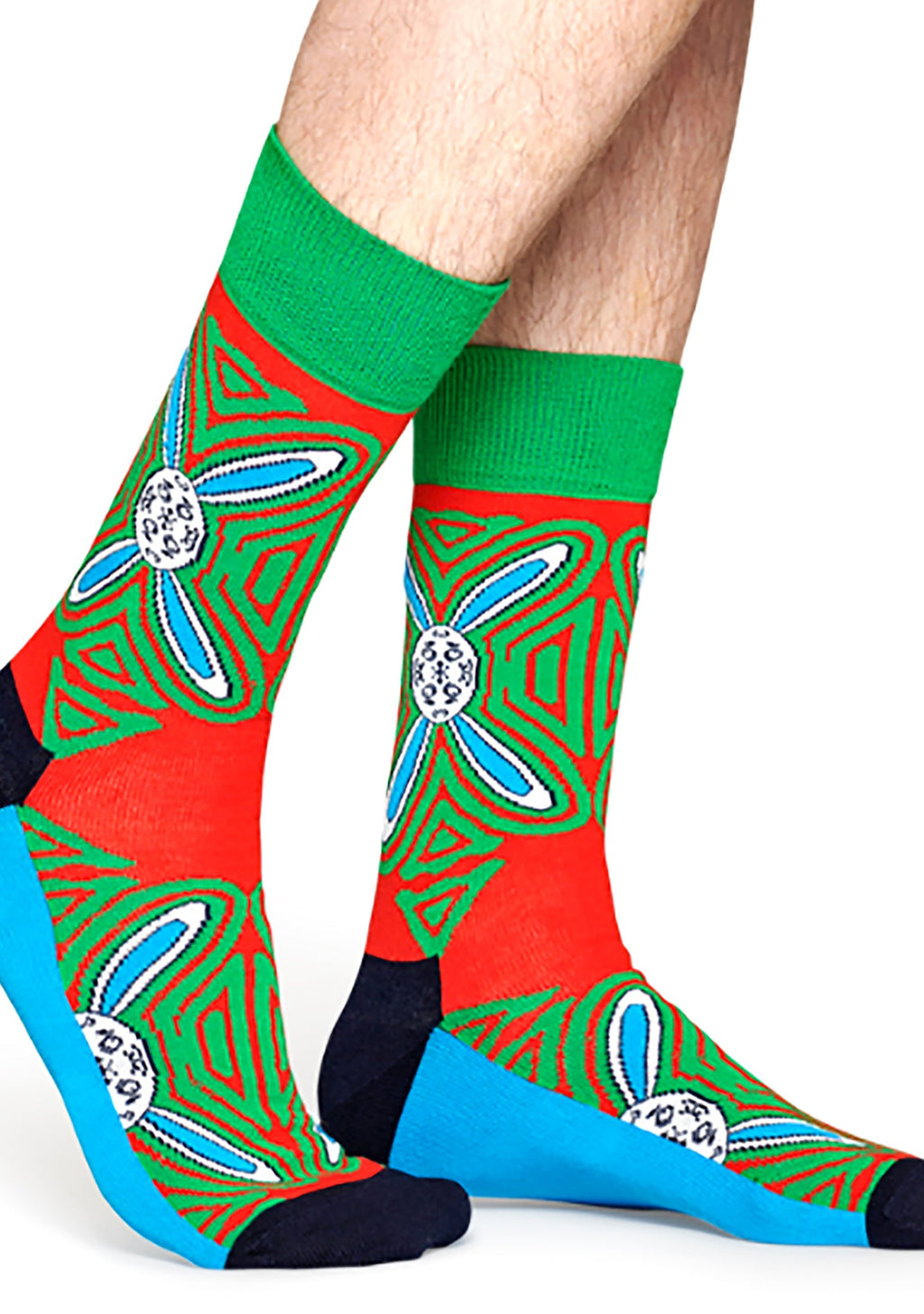 Happy Socks X Macaulay Culkin Christmas Psychedelic Rabbit Sock