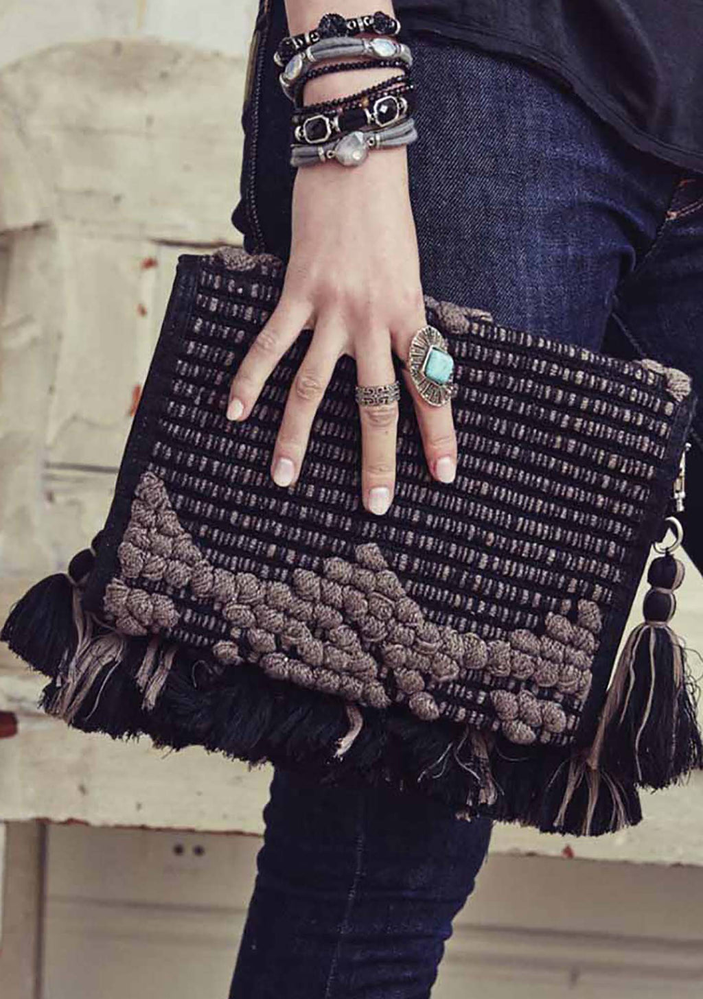  HIPANEMA X AMENAPIH Philly Woven Clutch Purse