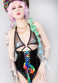  Dark Wonderland Vinyl Waist Cincher