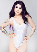  White Spectrum Holographic Bodysuit