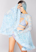  Ice Queen Sequin Bell Sleeve Shrug