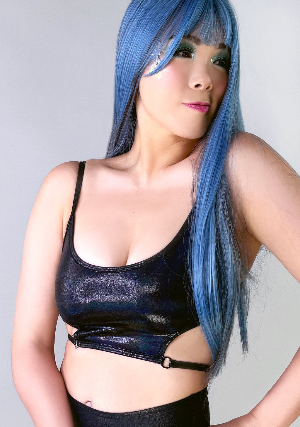  Shadow Dancer Black Cropped Top
