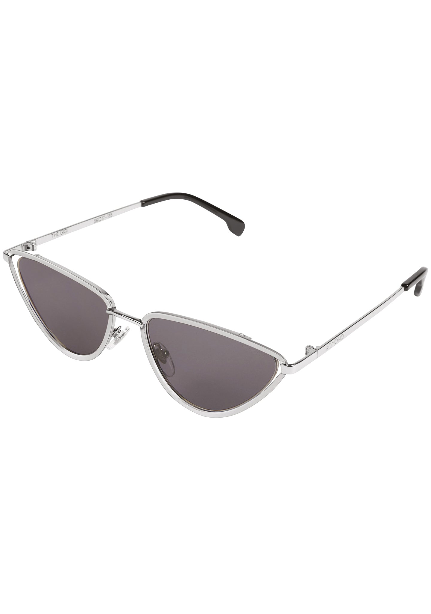 KOMONO Gigi Sunglasses In Silver/Smoke