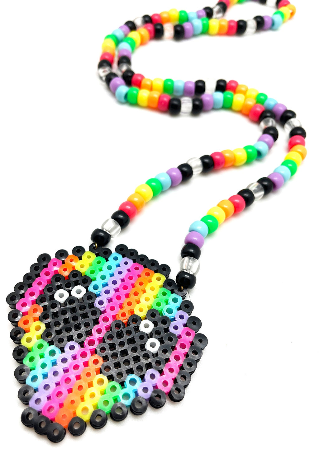  Alien Rainbow Rave Kandi Necklace