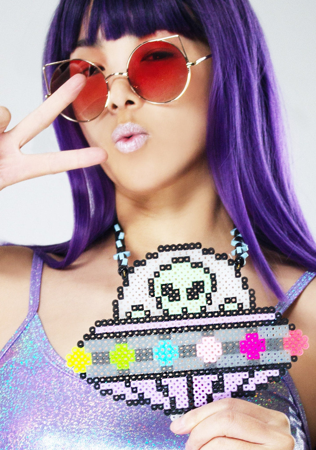  Astro Rave UFO Invasion Kandi Necklace