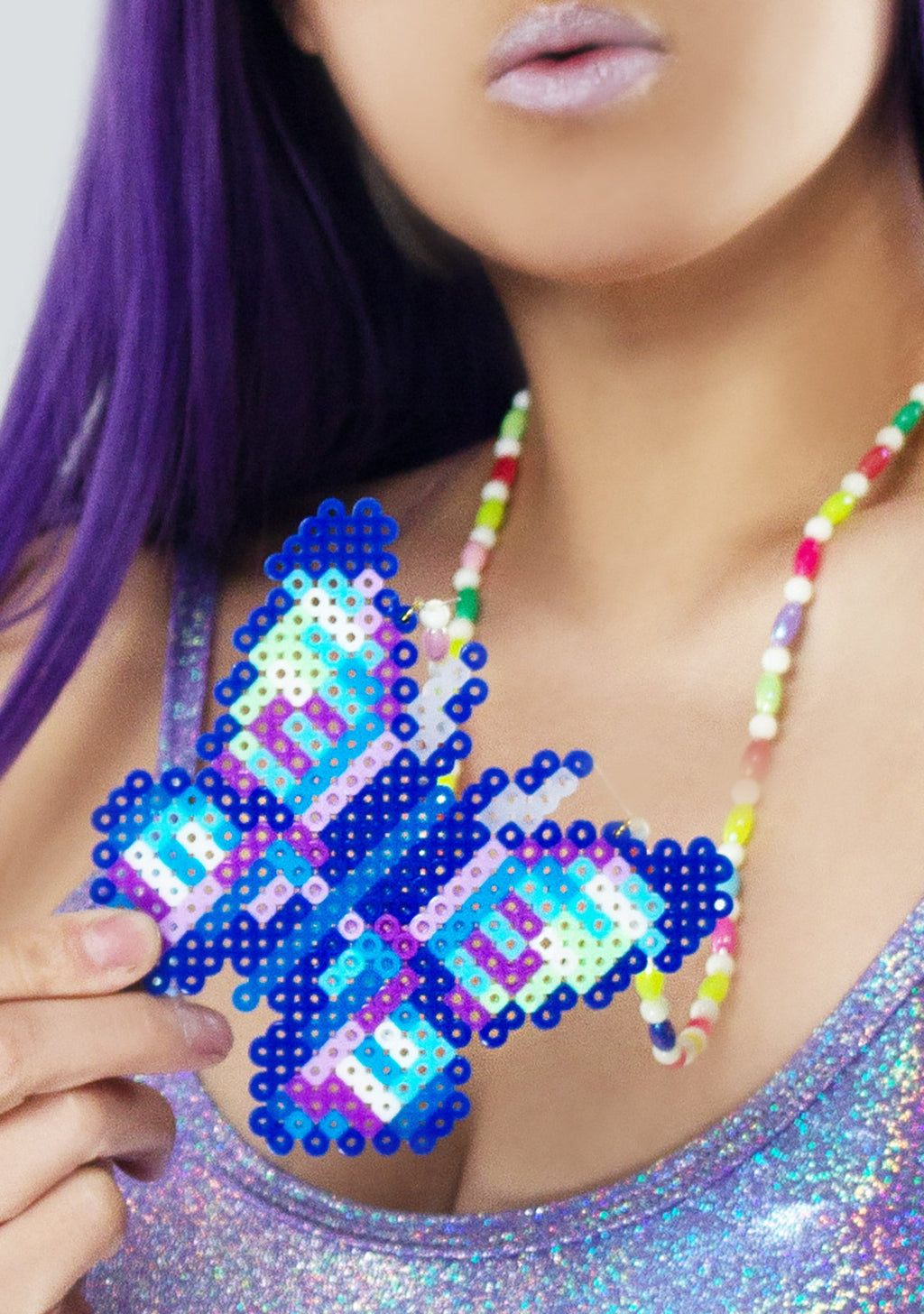  Butterfly Effect Rave Kandi Necklace