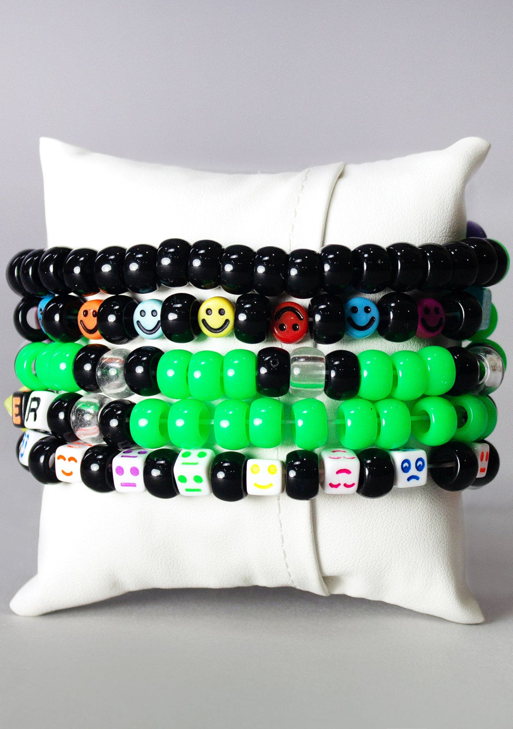  Close Encounter UV Reactive 5PC Stacked Rave Kandi Bracelet