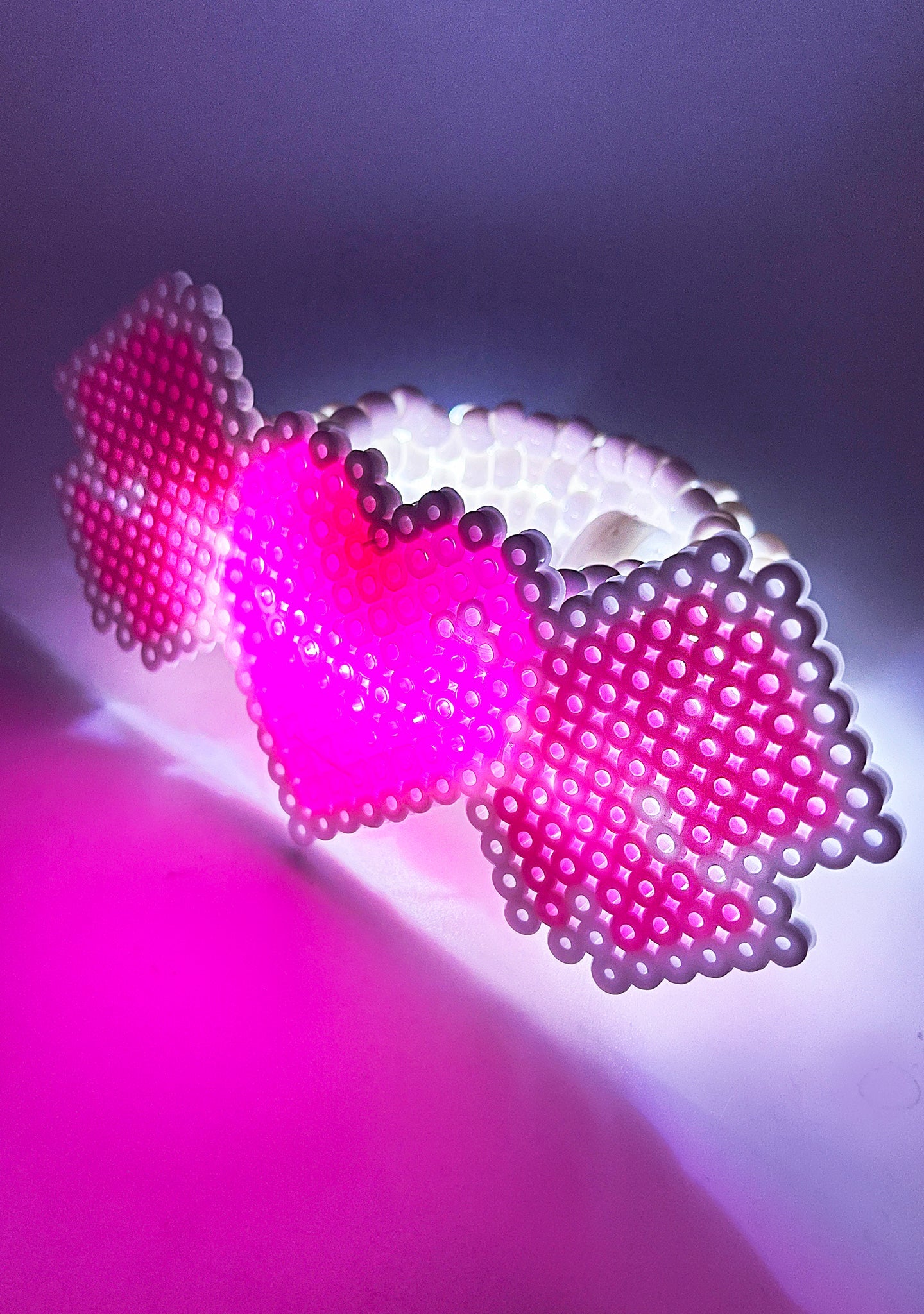  Cyber Hearts Light Up Pendant Rave Kandi Bracelet