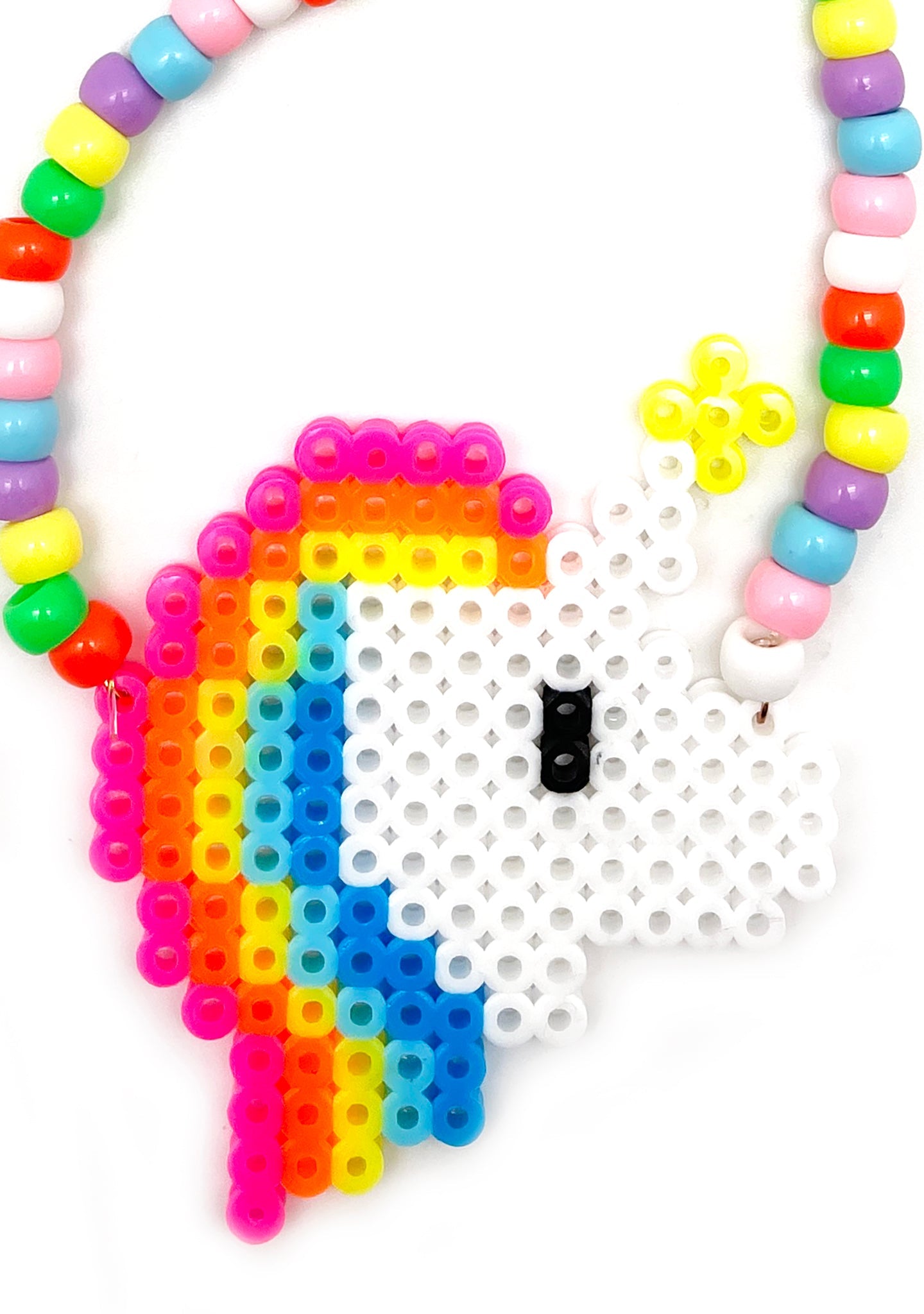  Electric Unicorn Rave Kandi Necklace