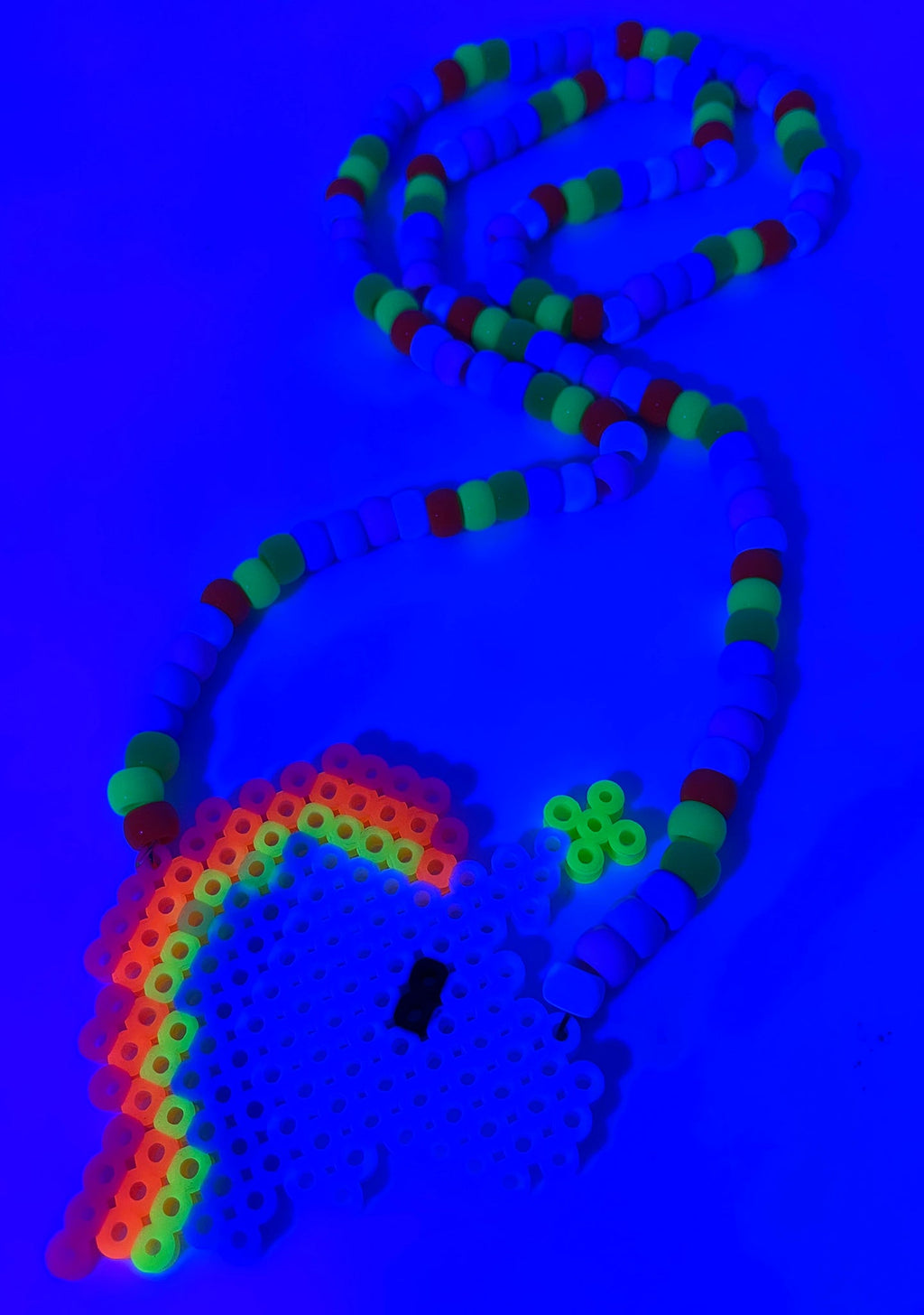  Electric Unicorn Rave Kandi Necklace
