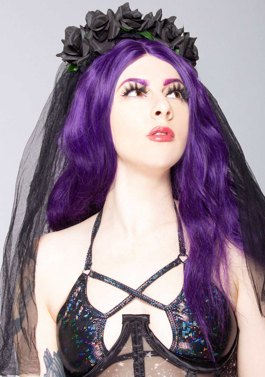  Until Death Rose Veil Crown