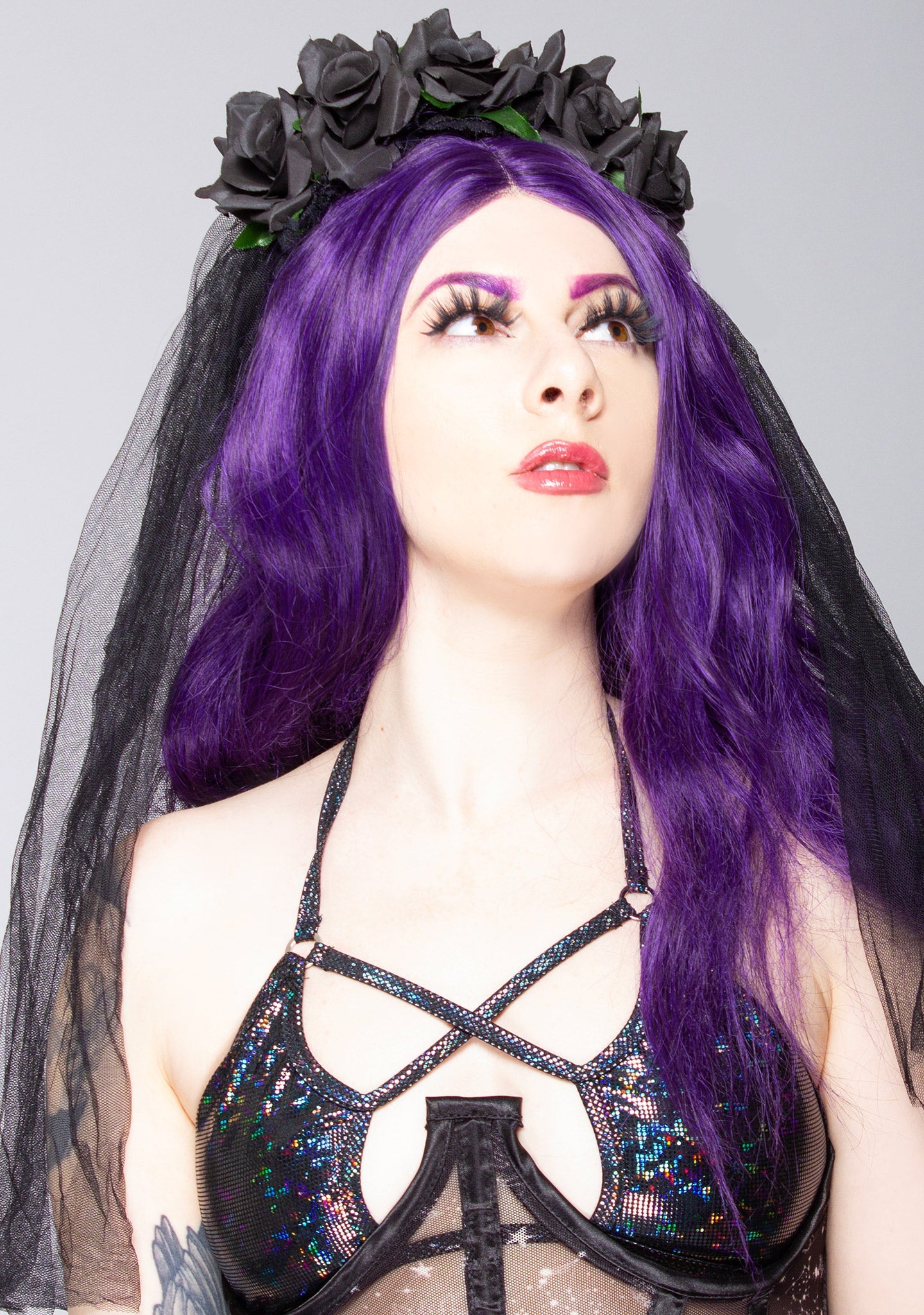  Until Death Rose Veil Crown