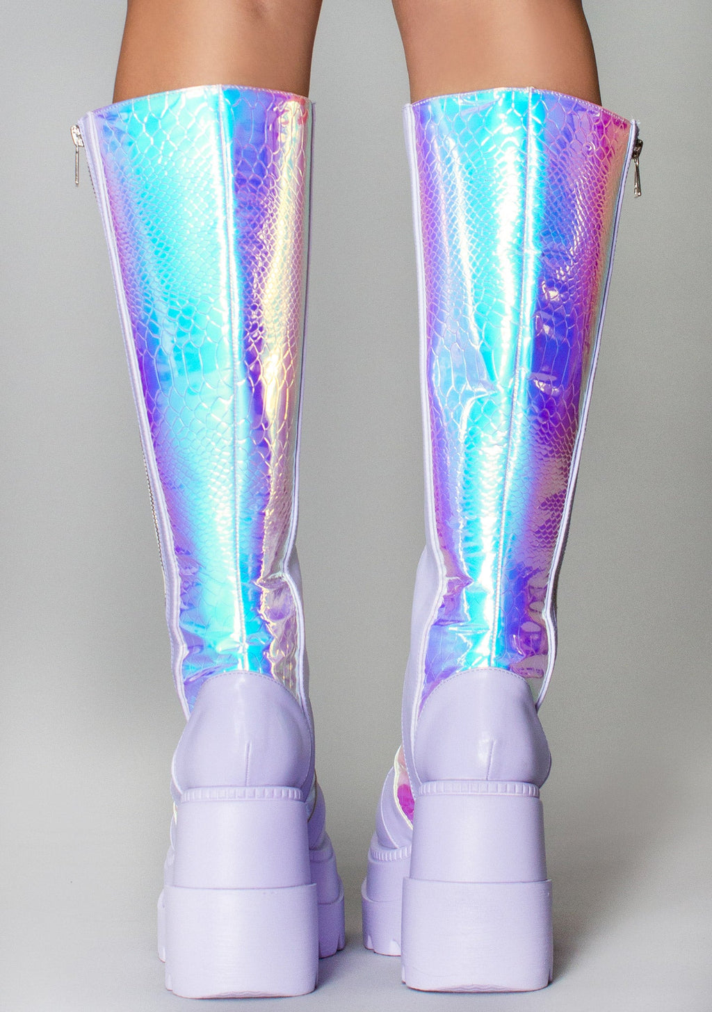  Fairy Kiss Hi Lavender Platform Boots