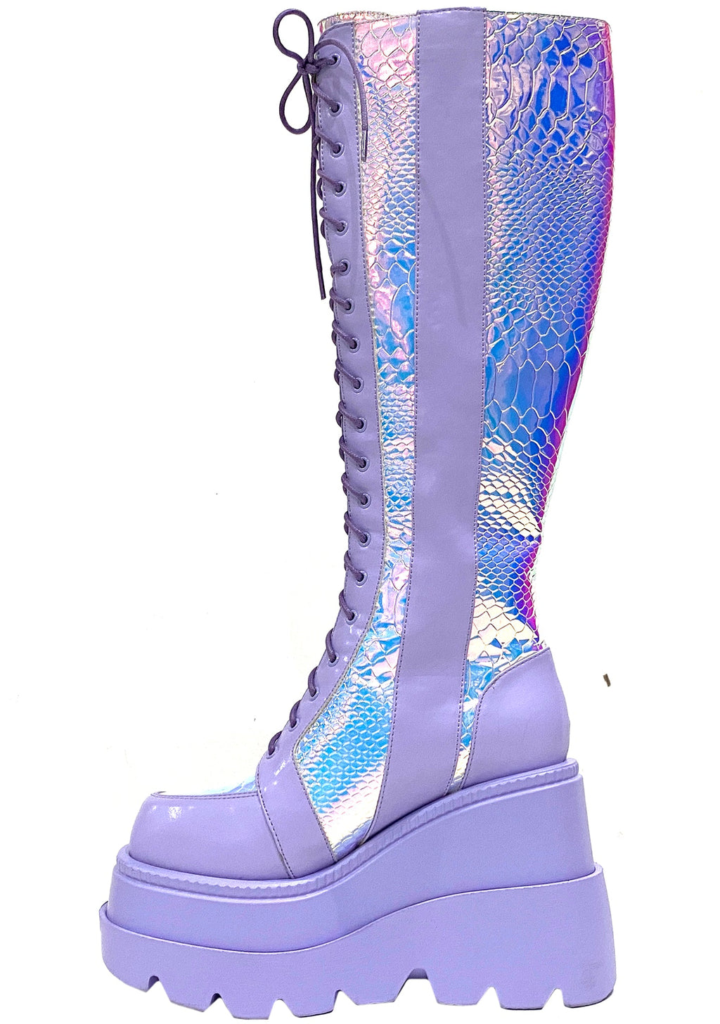  Fairy Kiss Hi Lavender Platform Boots