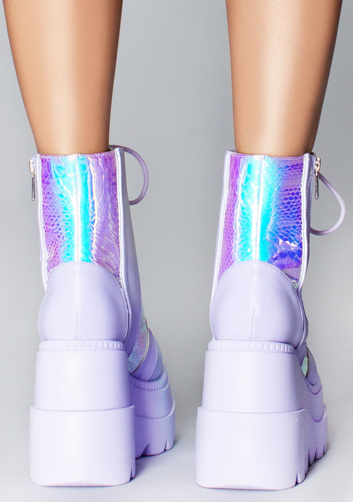 Fairy Kiss Lavender Platform Boots