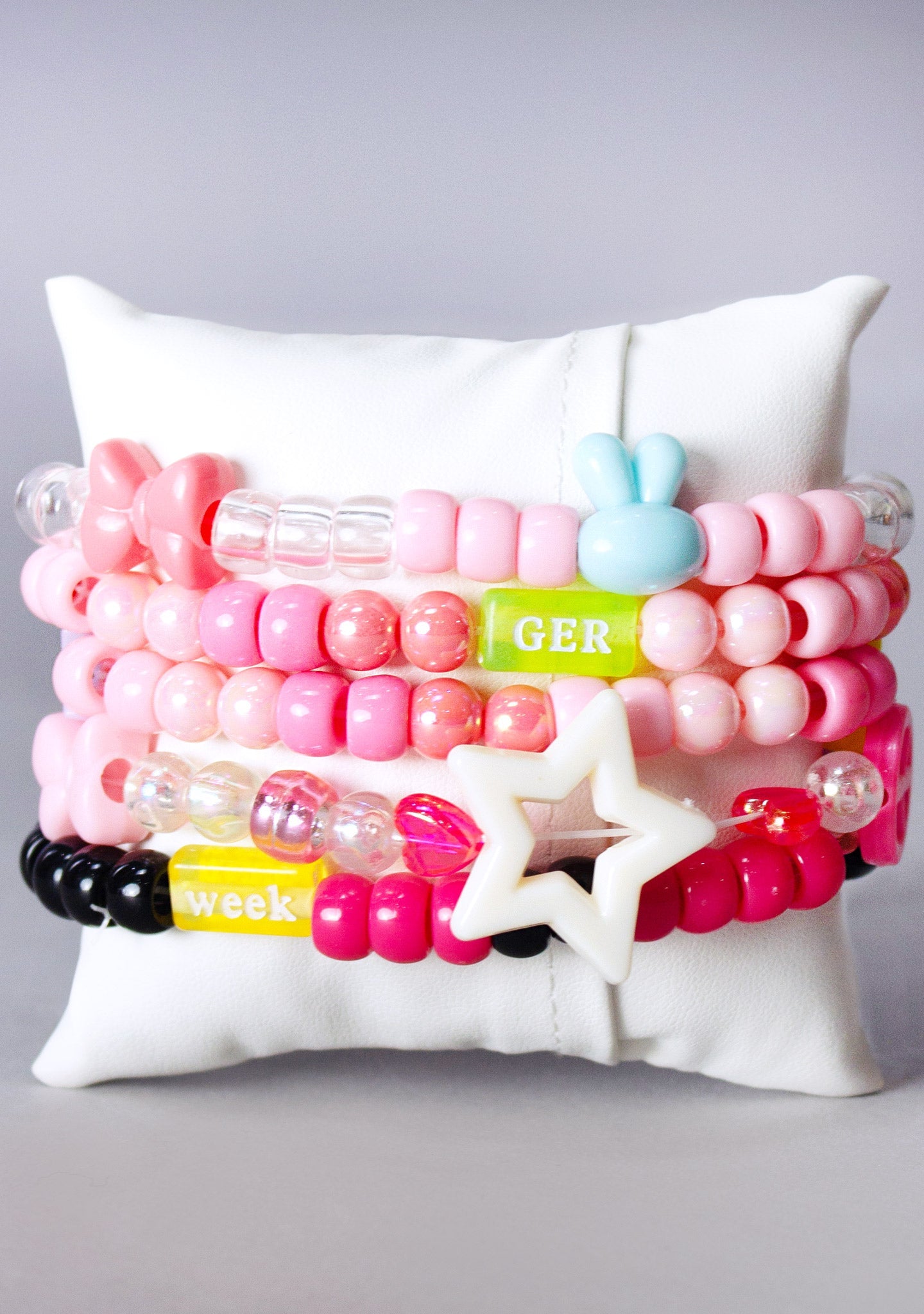  Festie Bestie 5PC Stacked Rave Kandi Bracelet