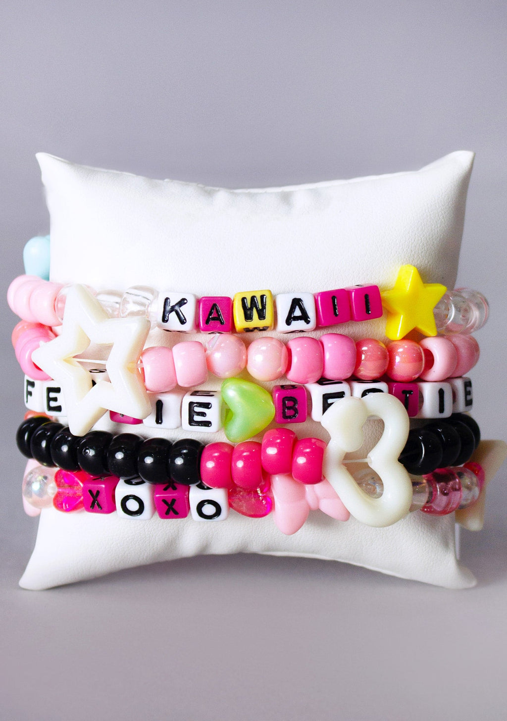  Festie Bestie 5PC Stacked Rave Kandi Bracelet