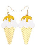  French Vanilla Drip Ice Cream Resin Earring